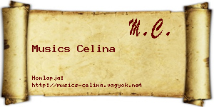 Musics Celina névjegykártya